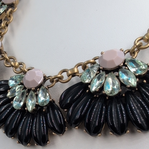 J. Crew Black and Gold Necklace with Teardrop Design - Picture 3 of 6